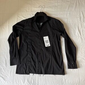 K7 by Konstantinos Tsigaros Black Asymetrical Shirt